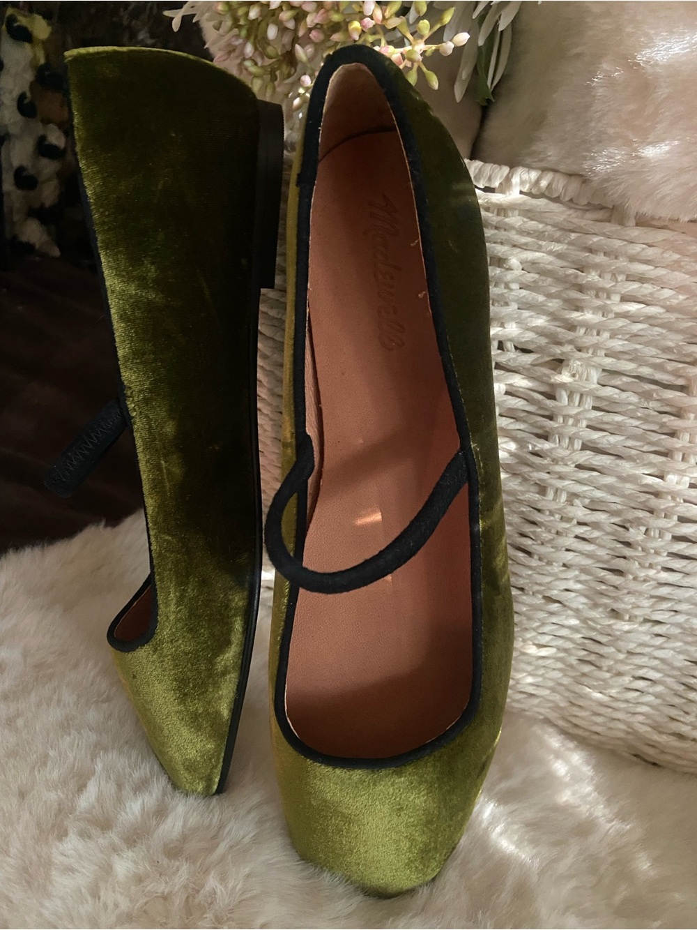Madewell Greta Ballet Flat In Rich Green Velvet. NWT 💚 - Picture 9 of 12